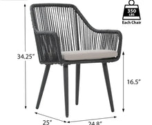 Load image into Gallery viewer, Woven Patio Dining Chair Set
