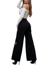 Load image into Gallery viewer, Metal Hole Denim Jeans
