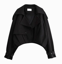 Load image into Gallery viewer, Cropped Trench Coat
