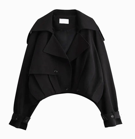 Cropped Trench Coat-Modern Baby Las Vegas