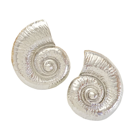 Conch Spiral Stud Earrings-Modern Baby Las Vegas