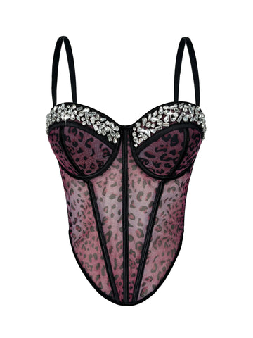 Crystal Leopard Corset