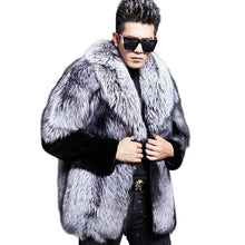 Load image into Gallery viewer, Grey And Black Fur Coat

