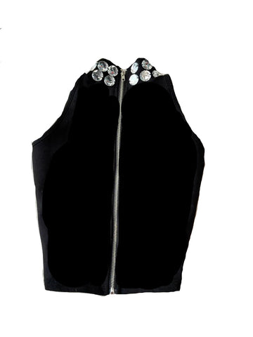 Large Crystal Crop Top-Modern Baby Las Vegas