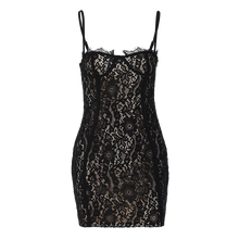 Load image into Gallery viewer, Black Mini Lace Dress
