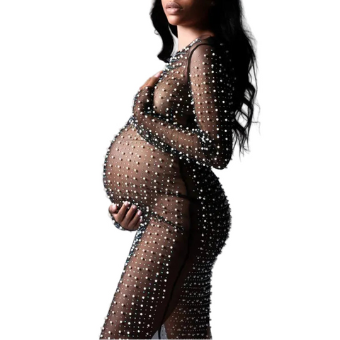 Mesh Pearl Dress