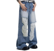 Load image into Gallery viewer, Vintage Ripped Hole Baggy Jeans
