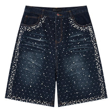 Load image into Gallery viewer, Pearl Speckled Denim Shorts
