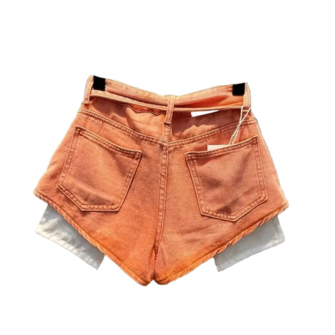 Colored Pop Denim Shorts