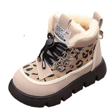 Load image into Gallery viewer, Plush Leopard Snow Boots
