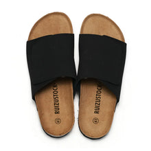 Load image into Gallery viewer, Single Strap Suede Leather Cork Slides
