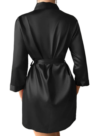 Short Satin Robe-Modern Baby Las Vegas