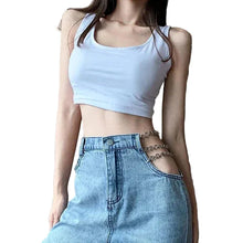 Load image into Gallery viewer, Hollow Out Chain Denim Jeans
