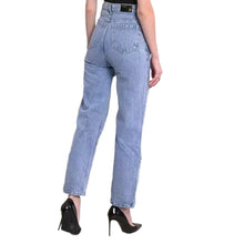 Load image into Gallery viewer, Swirl Crystal Straight Leg Denim Jeans
