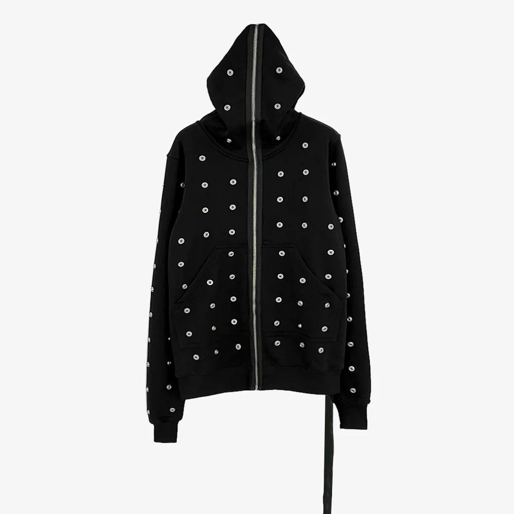 Small Metal Button Hoodie