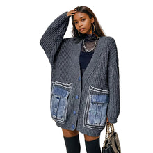 Load image into Gallery viewer, Denim Patch Pocket Cardigan-Modern Baby Las Vegas
