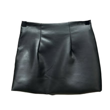 Load image into Gallery viewer, Multi-Buckle Leather Mini Skirt
