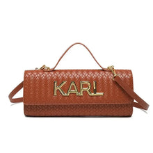 Load image into Gallery viewer, Luxe Rectangular Gold Letter Handbag
