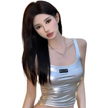 Load image into Gallery viewer, Letter Label Metallic Tank Top
