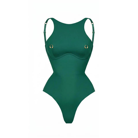 Pierced Nip Swimsuit Set