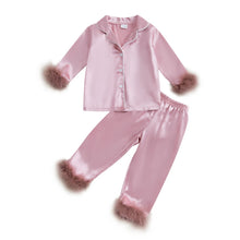 Load image into Gallery viewer, Lined Satin Fur Pajamas
