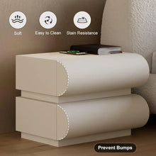 Load image into Gallery viewer, Wireless Charging Ribbed Design Nightstand Set
