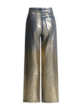 Load image into Gallery viewer, Gold Metallic Brushed Pants
