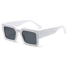 Load image into Gallery viewer, Luxury Beaded Speckled Square Sunglasses

