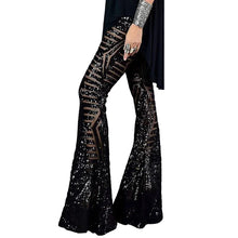 Load image into Gallery viewer, Geometric Sequin Flare Pants
