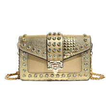 Load image into Gallery viewer, Luxury Rivet Diamond Leather Handbag
