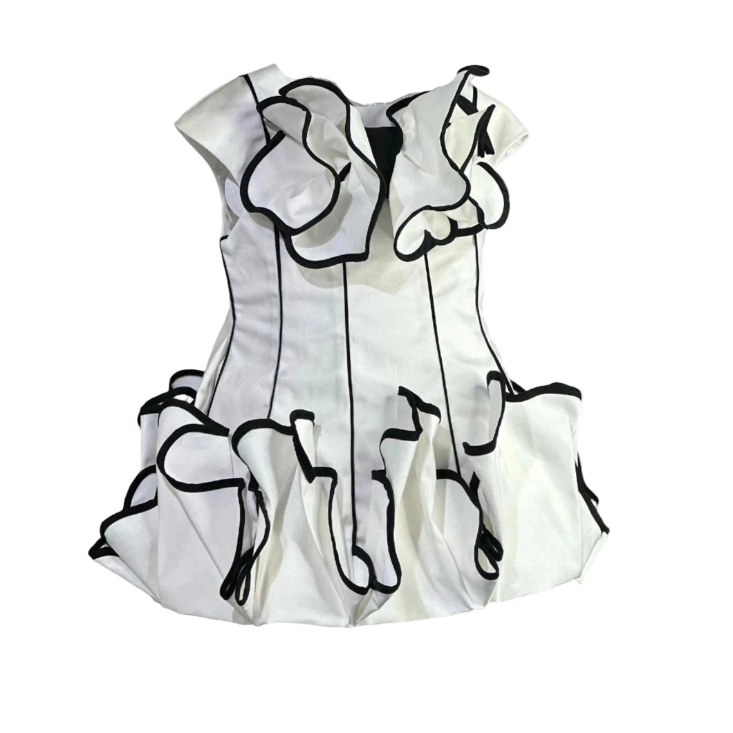B&W Ruffle Dress