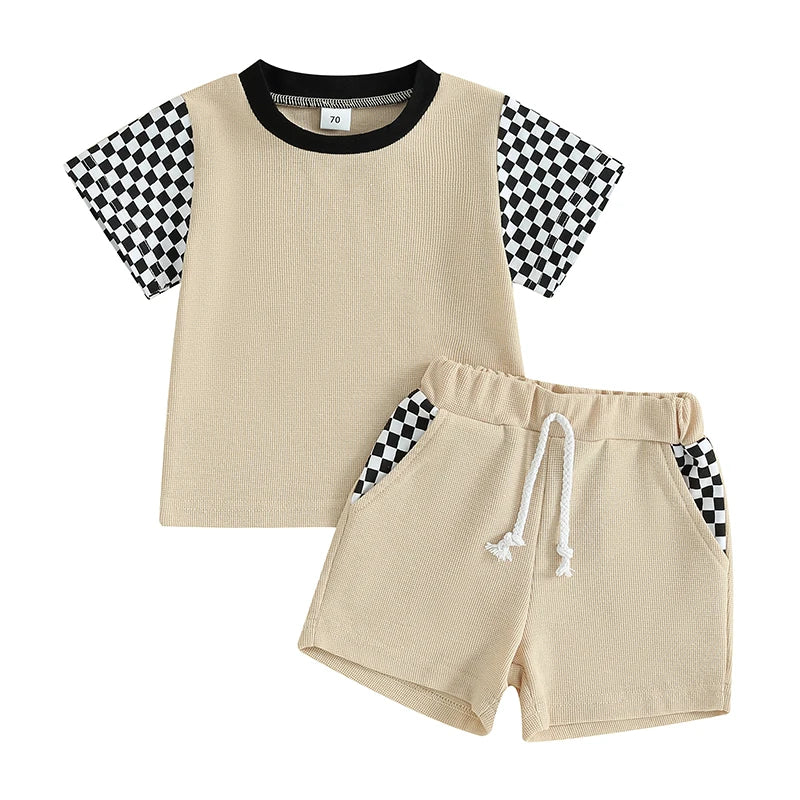 Checker Patch Short Set