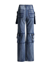 Load image into Gallery viewer, Vintage Zipper Pocket Denim Jeans
