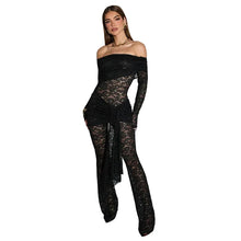 Load image into Gallery viewer, Lace Off The Shoulder Jumpsuit
