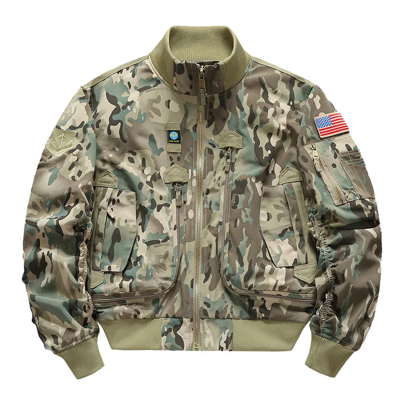 Camo Patch Pocket Bomber Jacket- Modern Baby Las Vegas