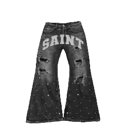Black Crystal Saint Denim Jeans