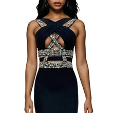 Load image into Gallery viewer, Luxury Diamond Beaded  Dress
