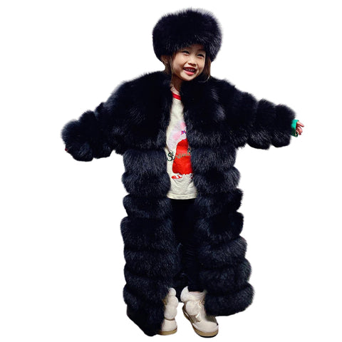 Long Ribbed Fur Coat | Modern Baby Las Vegas