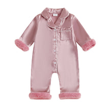 Load image into Gallery viewer, Satin Fur Lined Pajamas
