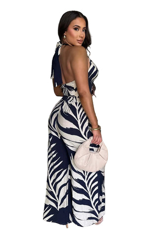 Leaf Print Halter Top Set-Modern Baby Las Vegas