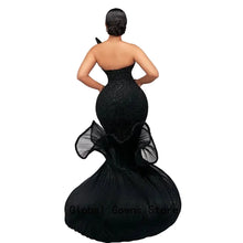 Load image into Gallery viewer, Black Pop Out Ruffle Dress
