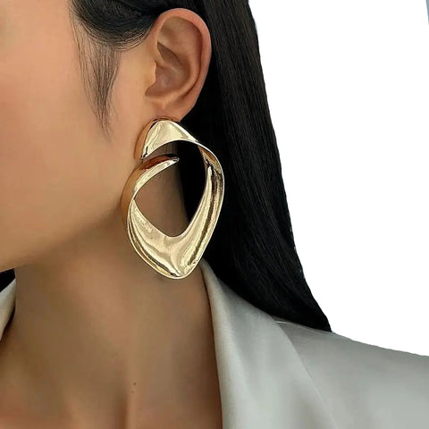 Irregular Circle Earrings-Modern Baby Las Vegas