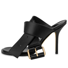 Load image into Gallery viewer, Cross Belt Buckle Sandals
