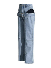 Load image into Gallery viewer, Cut Out Denim Denim Jeans
