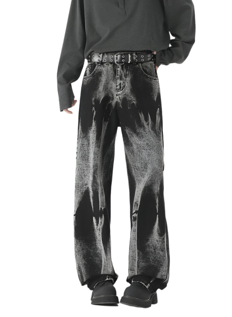 Tie-Dye Wide-Leg Denim Jeans-Modern Baby Las Vegas