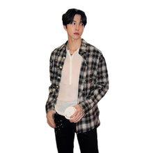 Load image into Gallery viewer, Pearl Beaded Plaid Top
