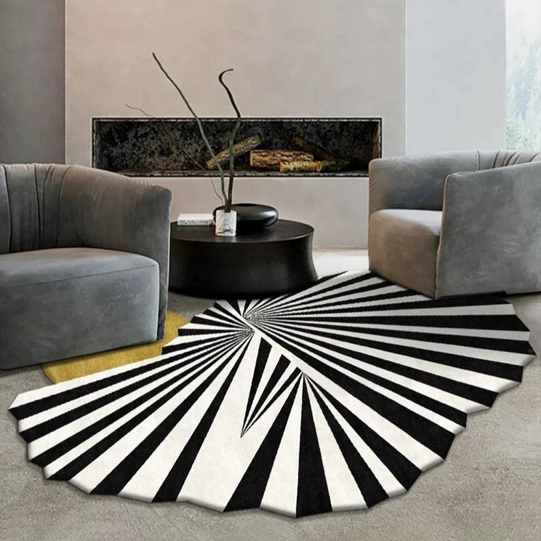 Art Design Plush Irregular Rug