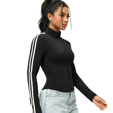 Load image into Gallery viewer, Striped Sleeve Yoga Jacket
