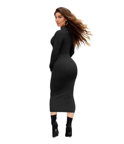 Turtleneck Maxi Dress-Modern Baby Las Vegas