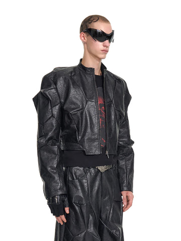 Deconstructed Leather Jacket